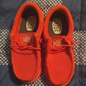 Hey Dude Bright Red Loafers